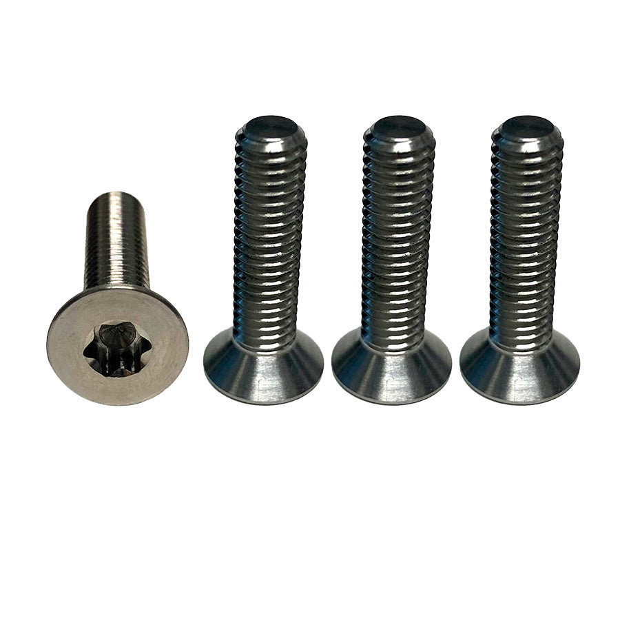 Foilite M6 Titanium Hydrofoil Hardware Set - 4 Track Nuts and 4 M6 Screws