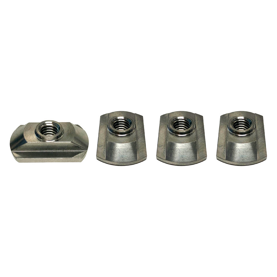 Foilite M6 Titanium Hydrofoil Hardware Set - 4 Track Nuts and 4 M6 Screws