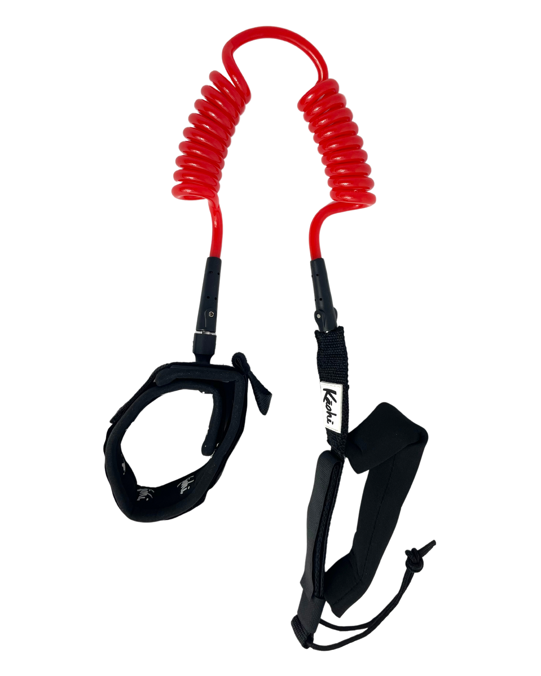 sup wing wing foil leash double coil prone ankle calf cuff surfing hydro foil downwind Red