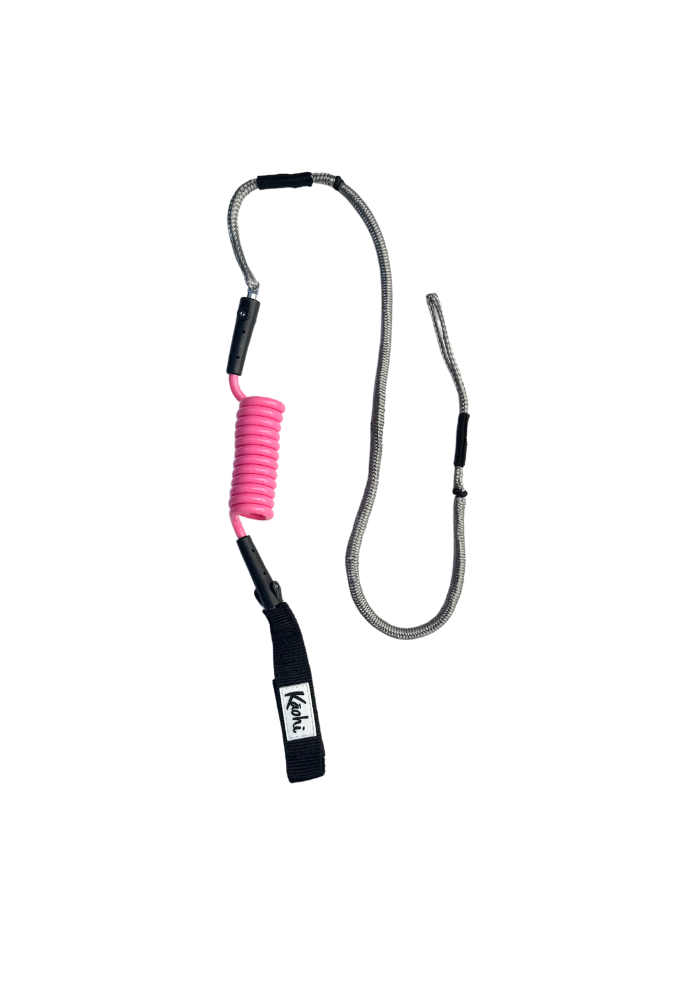Kaohi INVIZ Leash - Original Hybrid for Downwind Foiling - 30" Dyneema Cord