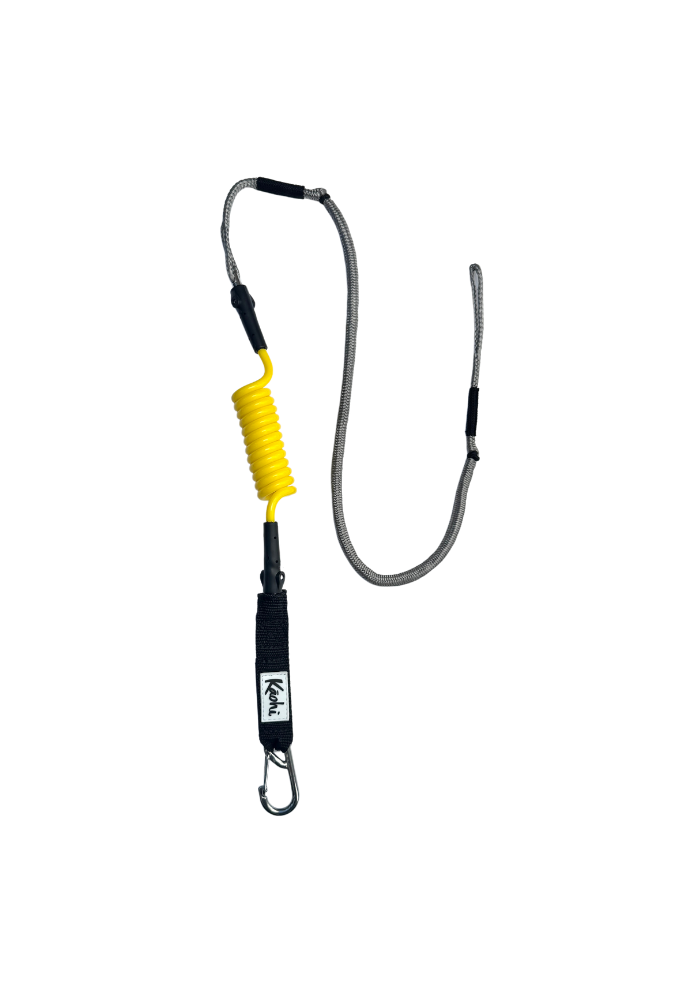 Kaohi INVIZ Leash - Original Hybrid for Downwind Foiling - 30" Dyneema Cord