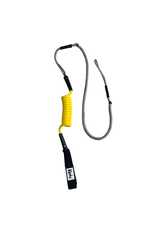 Kaohi INVIZ Leash - Original Hybrid for Downwind Foiling - 30" Dyneema Cord